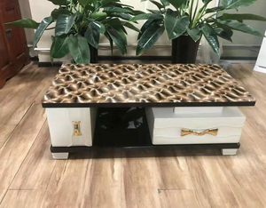 Mesa de centro blanca multifunción personalizada, diseño de mármol pequeño, a la venta - Product Image 2