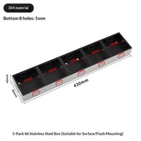 Caja de Acero Inoxidable Tipo 86 de Bajo Precio para Montaje en Superficie, Caja de Salida Expuesta, Panel de Interruptor de Pared, Enchufe Universal Expuesto