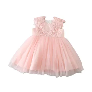 Vestidos de encaje para bebés y niñas, vestidos de bautismo para fiesta de cumpleaños, primer año de boda, ropa Formal, vestido de princesa para baile de graduación, 0098