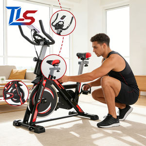 <span class=keywords><strong>Vélo</strong></span> d'exercice d'intérieur en acier avec suspension amortissante, support <span class=keywords><strong>pour</strong></span> tablette, moniteur de fréquence cardiaque, design peu encombrant - Product Image 5