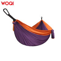 WOQI 210T Hamac suspendu portable d'extérieur, tente hamac, siège individuel, tissu en nylon pour le camping, la randonnée, les voyages - pour 2 personnes
