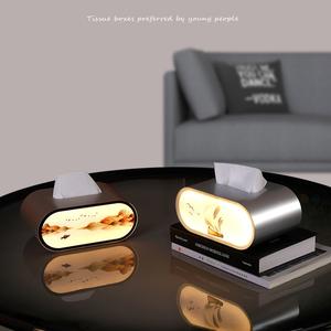 Boîte à mouchoirs carrée moderne et créative avec éclairage LED, température de couleur réglable, cadeau d'anniversaire, petite décoration de chambre, commande tactile - Product Image 2