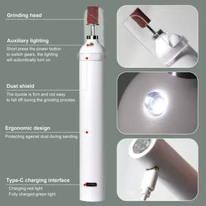 Máquina Eléctrica 2 en 1 para Uñas y Lámpara UV Recargable, Pulidora Portátil de Uñas, Lima Eléctrica para Manicura, Gel y Acrílico - Product Image 2