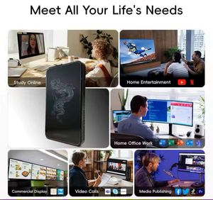 Mini PC Ultra-mince 12e génération N100 Intel DDR5 16 Go RAM 512 Go SSD Win11 Fonction complète 4K Triple affichage USB3.2 Type-C WiFi6 BT5.2 - Product Image 6