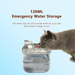 2025 productos para gatos 2L fuente de agua para mascotas de acero inoxidable dispensador de agua para gatos fuente de agua automática inteligente para gatos - Product Image 2