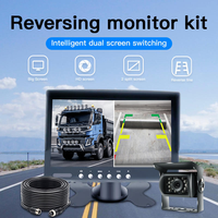 CCENTEN Moniteur 7 pouces avec couvercle pare-soleil Kit de moniteur de recul HD Rétroviseur avec caméra adapté à divers véhicules