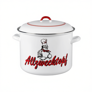 Olla Esmaltada Allzwecktopf de 14 L y 28 Cm, Blanca con Tapa, Diseño Chef - Product Image 2
