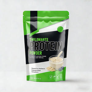 Sac en aluminium recyclable Mylar imprimé sur mesure avec fond plat pour l'emballage en vrac de protéines de lactosérum - Product Image 1