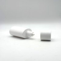 Bouteilles de crème solaire en plastique vides de 50 ml avec bouchon à vis cylindrique pour cosmétiques : lotions, produits de soin de la peau, sérums et crèmes