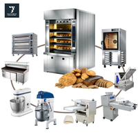 Four à pain au gaz en acier inoxydable avec contrôle de température, 4 niveaux, 16 plateaux pour la cuisson du pain, des produits laitiers, du maïs et du lait