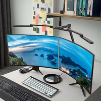 Lampe de table de luxe décoration de la maison lampe de bureau à bras oscillant réglable pour bureau d'étude large lampe de table à LED pliante en métal avec pince