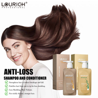 Shampoo anti-chute de cheveux LOURICH - Traitement de repousse des cheveux pour cheveux clairsemés Formule naturelle à base de plantes avec biotine