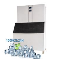 Machine à glaçons électriques en blocs de 1000 kg/jour pour la conservation rapide des aliments (mariquises, viande) à la maison et en extérieur, pour usage domestique et commercial