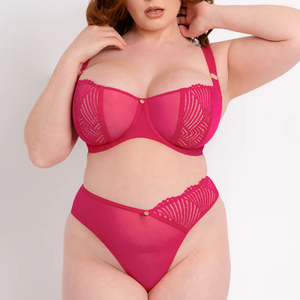 Set di Reggiseni in Pizzo Taglie Forti per <span class=keywords><strong>Donna</strong></span> con Logo Personalizzato, Nuovo Design, Non Imbottito, Stile Balconette, Lingerie in Rete - Product Image 2