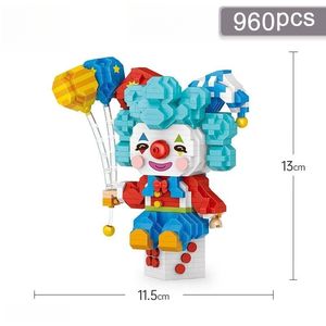 LOZ 960 Uds Micro diamante partícula rompecabezas juguete bloques de construcción conjuntos educativos payaso cumpleaños fiesta bufón modelo - Product Image 2