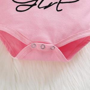 Ropa para Bebés Recién Nacidos, Mono de una Pieza con Estampado de Letras, Traje de Tres Piezas con Camuflaje para Niña - Product Image 5