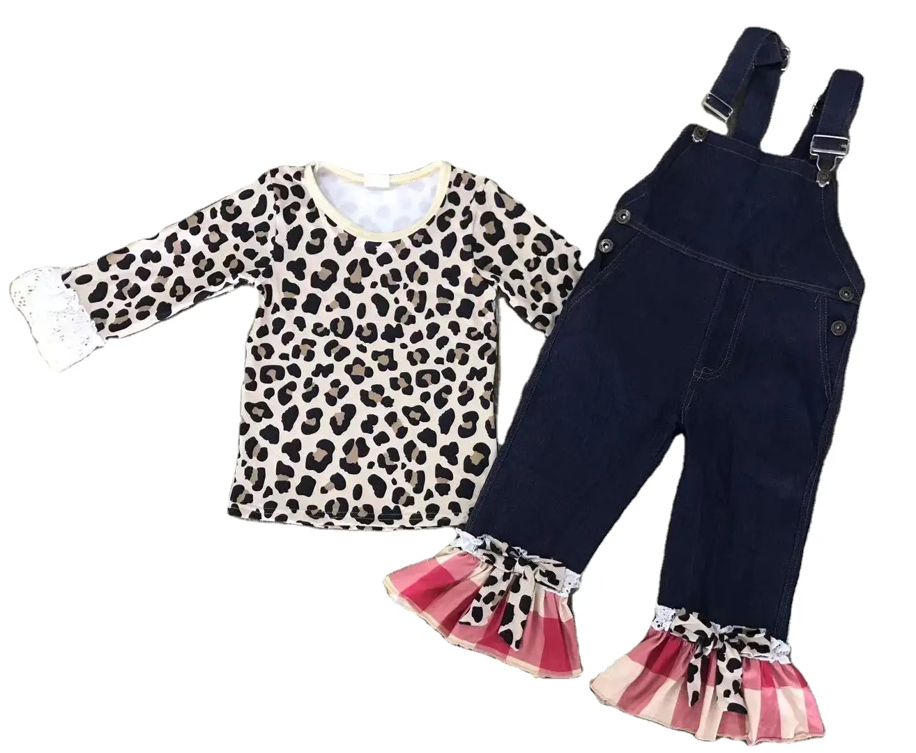Hot Sale Baby Girl Clothing Boutique Kids Jeans workwear Sets Christmas Toddler Girls Clothes Wholesale Kids Clothing Sets