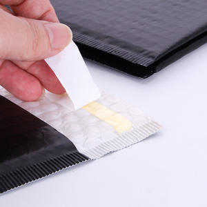 Poly noir auto-courrier biodégradable grande bulle sac d'expédition couleur noire coussin de sécurité enveloppement poste sac d'expédition en plastique - Product Image 6