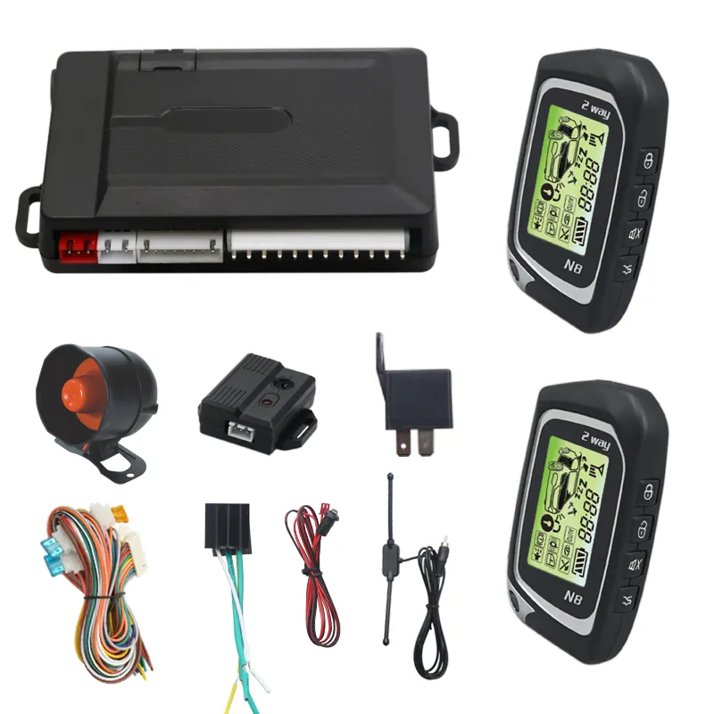 remote starter LCD control alarma system car two way LCD car alarm system NT502