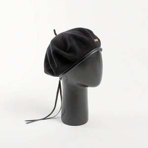 Boina Casual Sencilla para Mujer con Ajuste de Cordón, Nueva Moda Otoño-Invierno, Boina de Cuero PU con Borde de Bolso, Estilo Pintor - Product Image 5