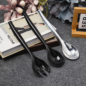 Juego de Cubiertos Desechables Plateados de Color Personalizado, Cuchara y Tenedor de Plástico PS, Cubiertos Grandes con su Empaque para Eventos - Product Image 4