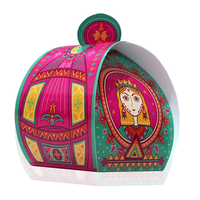 Conception personnalisée de boîtes d'emballage de cadeau à plat à bas prix en Offre Spéciale carton ondulé de fantaisie en papier indien Cadeau et artisanat recyclables