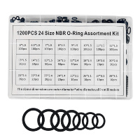 NBR O-Ring Sortiment für Rohrleitungsarbeiten, 1200-teiliges Multifunktionales Metrisches Gummi-O-Ring-Set für Hydrauliksystem-Reparaturen