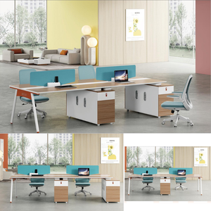Postazione di lavoro del personale in legno Mobile schedario ufficio Reception a casa tavolo sedia Design Set di mobili per piccoli spazi - Product Image 2