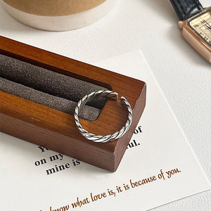 Kaiming 925 Sterling Silver Woven <b>Ring</b> For Women Korean Style Simple High End Jewelry Gift - Product Image 2