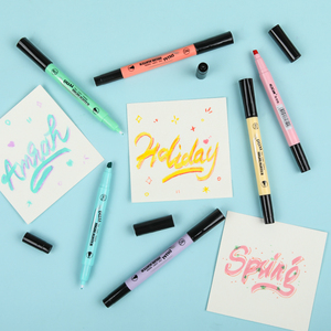 Gxin, precios de fábrica, 6 colores, rotulador resaltador personalizado, juego de bolígrafo fluorescente a base de agua para escuela y oficina - Product Image 6