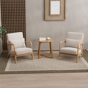 Moderne luxe houten bank in Japans design voor woonkamer, restaurants, appartementen, hotels, villa's, gestoffeerd met spons. - Product Image 5