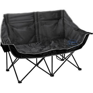 Chaise double pliante surdimensionnée siège d'amour portable robuste - Product Image 5