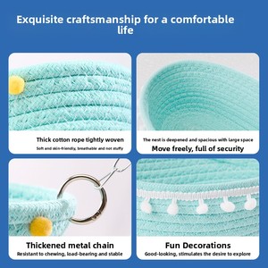 Lit suspendu <span class=keywords><strong>pour</strong></span> petits animaux, nid chaud en coton à trois couches <span class=keywords><strong>pour</strong></span> hamster, gerbille, rats de compagnie - Product Image 3