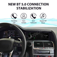 MOOKAKA Voiture portable à double écran pour lecteur DVD DSP GPS pour AUDI Q7 2006-2009/2010-2015 Compteur de vitesse sans fil pour 12.3 + 10.25 pouces