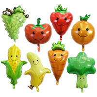 Fruits légumes aluminium Film ballons scène fête décoration fournitures modélisation fruits légumes feuille ballon