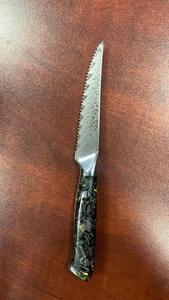 Ensemble de 4 couteaux de chef en acier damas VG 10 à <span class=keywords><strong>67</strong></span> couches, couteaux à steak de 5 pouces avec manche en abalone naturel - Product Image 5