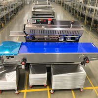 Machine de scellage à bande continue automatique électrique avec codage QR de date d'expiration pour film PE/PP/feuille d'aluminium