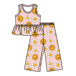 Completo Casual Due Pezzi per <span class=keywords><strong>Bambine</strong></span>, Stampa Personalizzata, Morbido e Confortevole, Abbigliamento Quotidiano per Bambini - Product Image 3