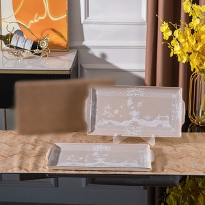 Juego de Platos Cuadrados Americanos Más Vendidos, Juego de 2 Piezas, Nuevo Diseño para Vajilla de Boda, Regalo de Vajilla para la Cena - Product Image 2