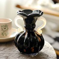 Vase en verre Art Déco côtelé soufflé à la main, hydroponique, pour mariage, décoration intérieure, écologique, transparent, pour fleurs fraîches