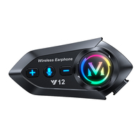 Casque audio pour moto Y12 avec écouteurs sans fil Bluetooth étanches pour casque