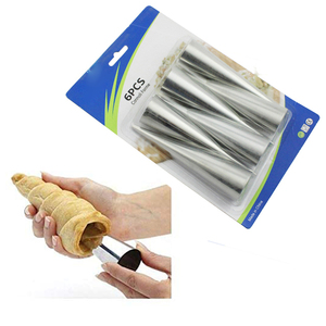 Utensili da forno a forma di torta in metallo con cono in corno di crema in acciaio inossidabile per Cannoli - Product Image 6