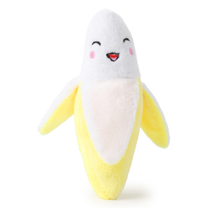 Wholesale Factory PP Cotton Filled Stuffed Animal Dog <strong>Banana</strong> Fruit <strong>Plush</strong> Chew Pet Toy for Sale - Product Image 2