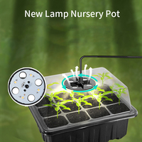 DD1669 Ensemble de propagateur de germination de plantes de jardin avec dôme d'humidité légère et Base 12 kits de plateau de démarrage de graines de cellules