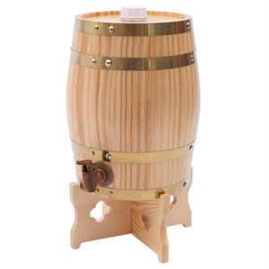 Dispensador de Barril de Madera Vintage para Brandy, Tequila, Whisky, Ron, Porto (5L <span class=keywords><strong>Vertical</strong></span>) - Barril de Vino de Madera en Venta - Product Image 1