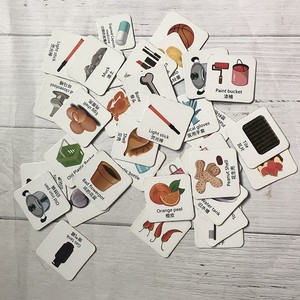 การ์ดเกมกระดาษแข็ง<span class=keywords><strong>หนา</strong></span>สำหรับเด็กบัตรจำแนกขยะ - Product Image 1