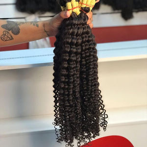 Extensions de cheveux humains indiens vietnamiens en vrac de vague d'eau de Offre Spéciale vierge crue sans trame pour les tresses sans nœuds Boho - Product Image 4