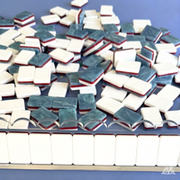 Jeu de Mahjong Américain Standard de Luxe Moderne, 166 Tuiles en Plastique Gravées, 4 Supports de Tuiles, Tapis en Feutre, Qualité Professionnelle