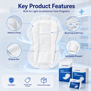 Fabricante de Forros para Camillas de Examen, Almohadillas para Cuidado de Adultos, Almohadillas para Incontinencia Masculina 360 a Prueba de Fugas, <span class=keywords><strong>Protectores</strong></span> Anatómicos Absorbentes para Hombres - Product Image 5