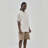 T-shirts épais 275 GSM à épaules tombantes, T-shirts vierges oversize 100 % coton, streetwear, T-shirt personnalisé avec logo pour homme